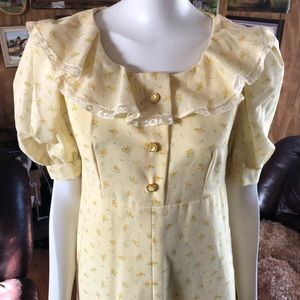 Vintage Floral Cottagecore Boho Prairie Dress